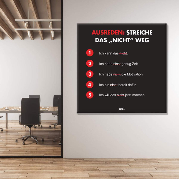 Ausreden Streiche das "nicht" weg (Akustikbild)